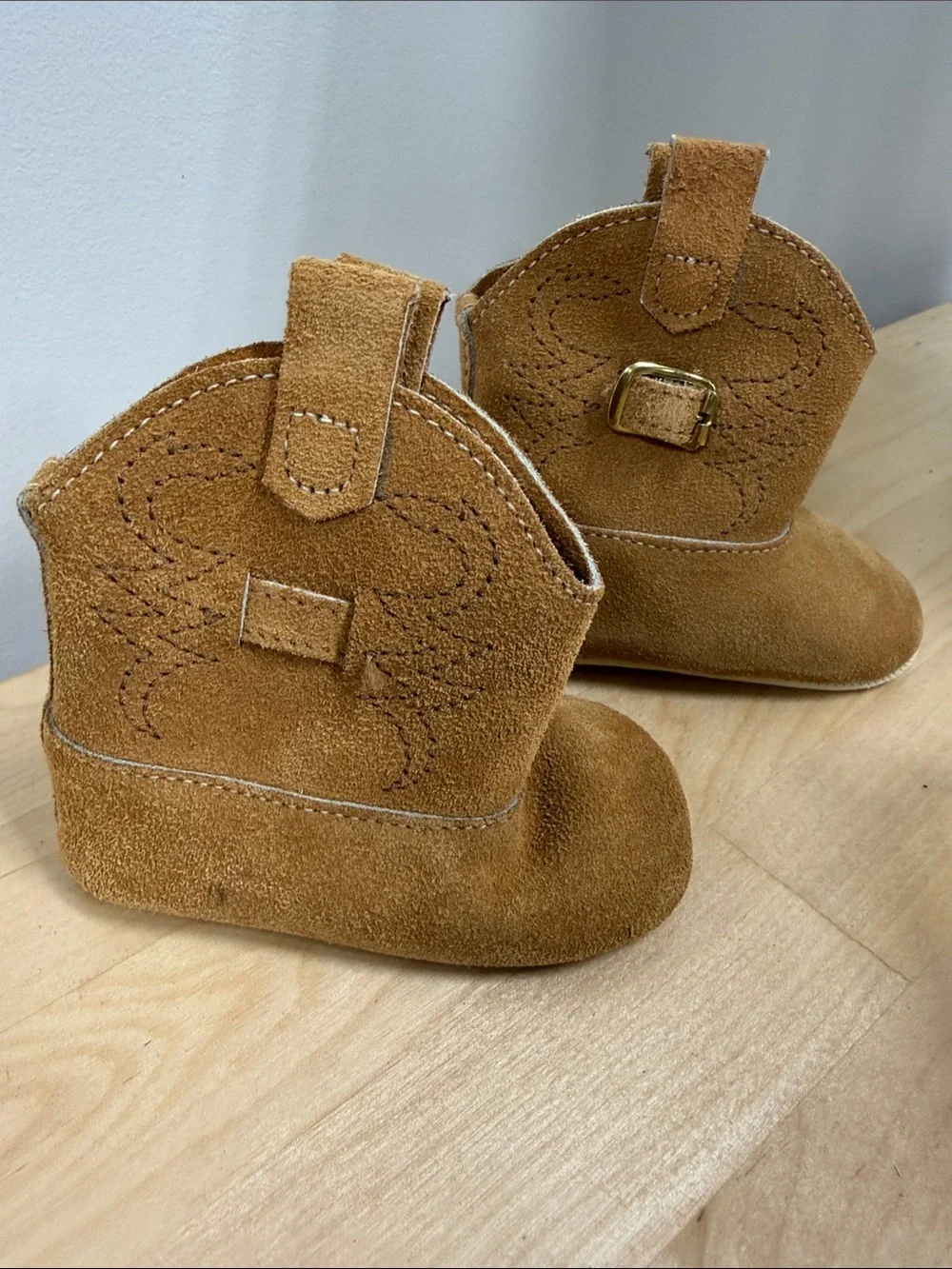Baby Deer Tan Baby Walker Booties